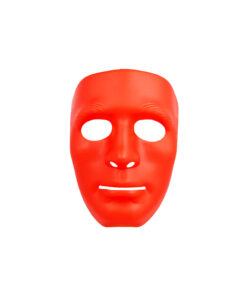 Red Full Face Plastic Mask