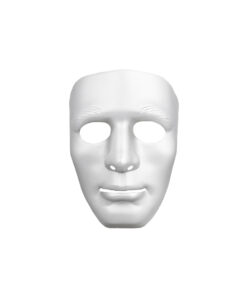Silver Full Face Plastic Mask