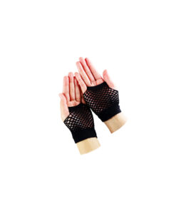 Black Fishnet Gloves Short