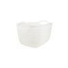 White Plastic Storage Box With Handles 34x25.5x20.5cm
