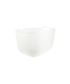 White Plastic Storage Box With Handles 38x28.5x23.5cm