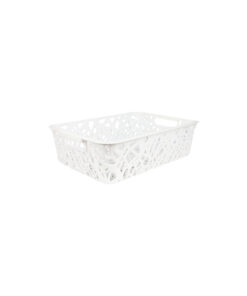 White Plastic Storage Box 29.5x21x8.5cm
