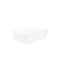 White Plastic Storage Box 29.5x21x8.5cm