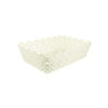 Cream Plastic Storage Bin 35x24.5x10.2cm