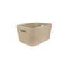 Light Brown Plastic Rattan Basket 29.2x21x15cm