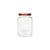 Square Glass Jar With Copper Lid 1470ml