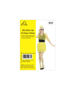 Neon Yellow 80s Dress Up Kit