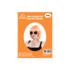 Neon Orange Bob Wig With Glasses Set