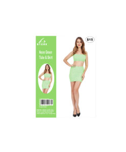 Neon Green Tube Top & Skirt