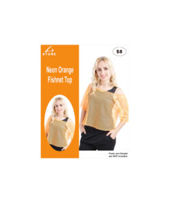 Neon Orange Fishnet Top