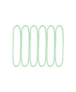 Green Bead Necklaces 78cm 6pk