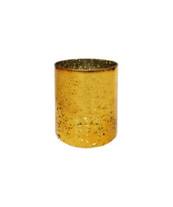 Mercury Gold Cylinder Vase 18cm