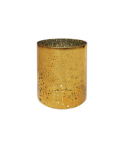 Mercury Gold Cylinder Vase 18cm