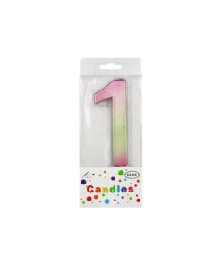Giant Iridescent Number Candle 1