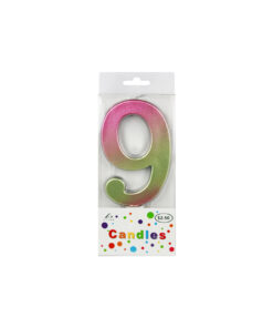 Giant Iridescent Number Candle 9