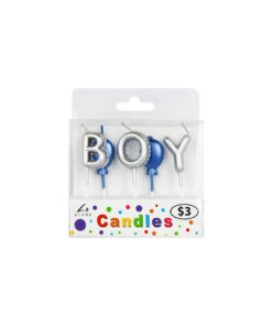 Boy & Balloons Candles 5pk
