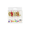 Girl & Balloons Candles 6pk