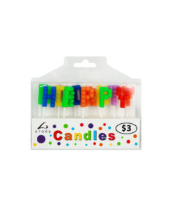 Toy Brick Happy Birthday Candles 13pk
