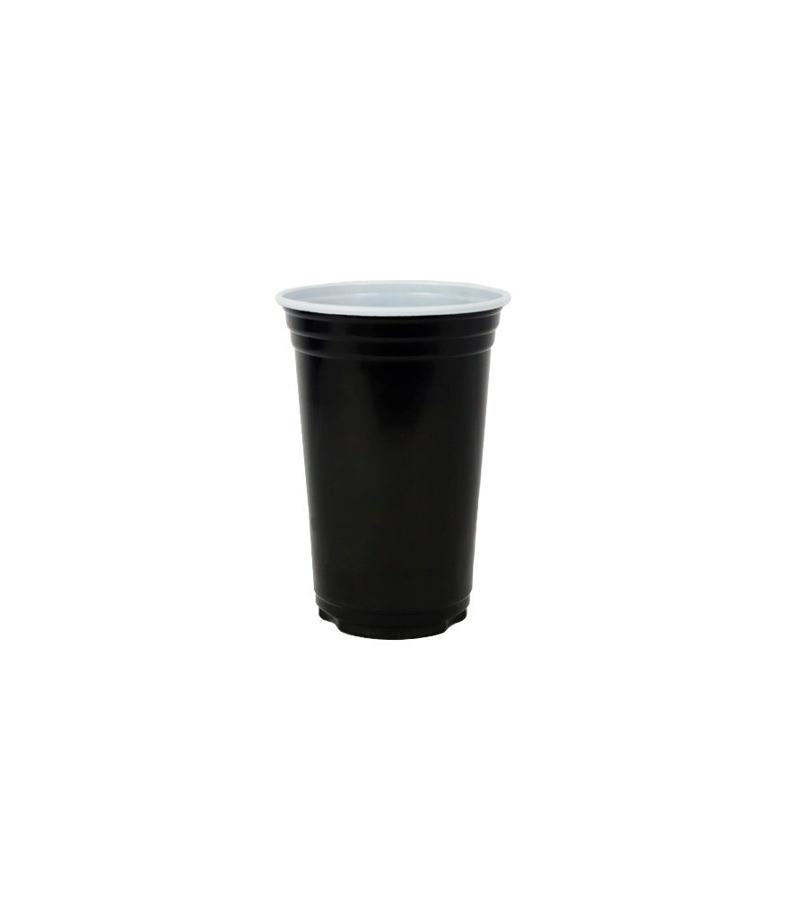 Black PP Plastic Cups 10oz 25pk
