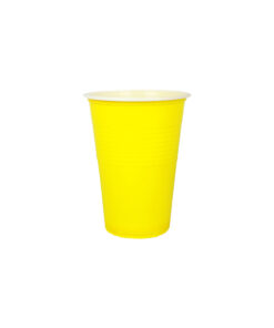 Yellow PP Plastic Cups 16oz 25pk