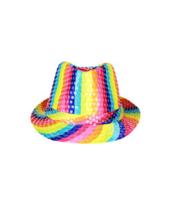 Rainbow Sequin Fedora
