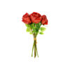 Maroon Rose 7 Heads 30cm