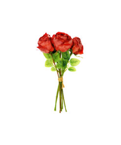 Maroon Rose 7 Heads 30cm