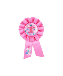 Pink 1st Birthday Badge 8x15.5cm