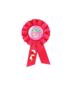 Pink Glitter Birthday Girl Badge 8x15.5cm