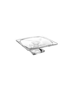 Square Glass Cake Stand 29.5x12.5cm