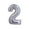 Holographic Silver Number 2 Balloon