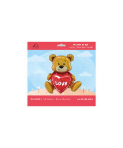 Alternative view of 3D Bear With Love Foil Balloon 41x50x31cm