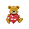 3D Bear With Love Foil Balloon 41x50x31cm