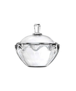 Glass Candy Bowl With Lid 12cm