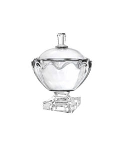 Glass Candy Bowl With Lid 18.5cm