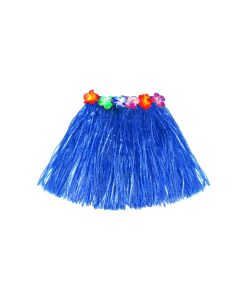 Royal Blue Short Hula Skirt 40cm