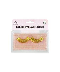 Gold Metallic False Eyelashes