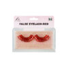 Red Metallic False Eyelashes