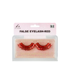 Red Metallic False Eyelashes