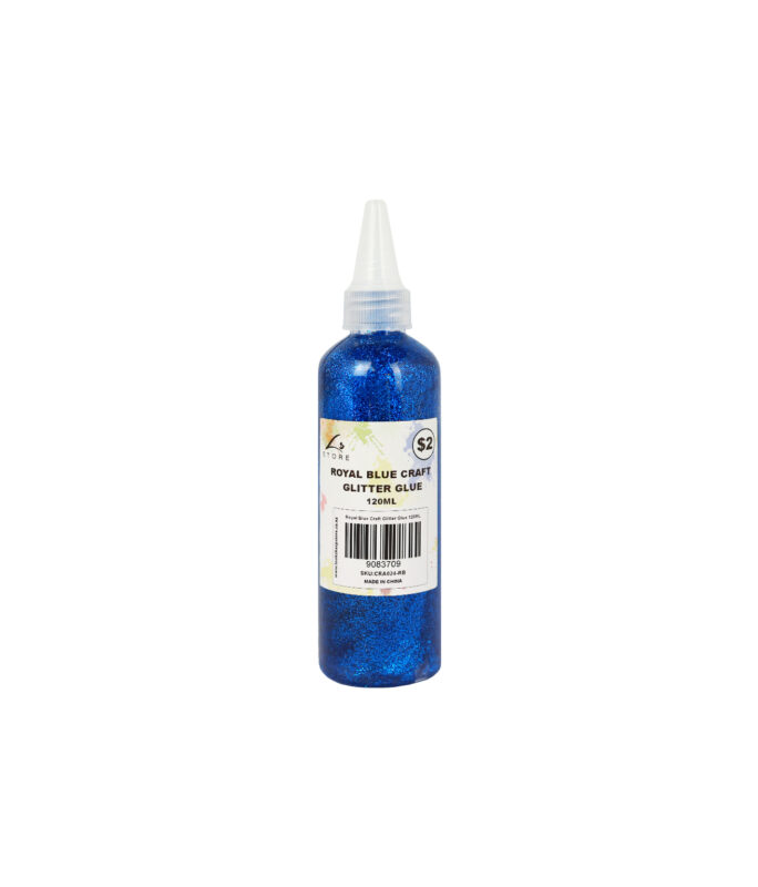 Royal Blue Craft Glitter Glue 120ml LookSharpStore