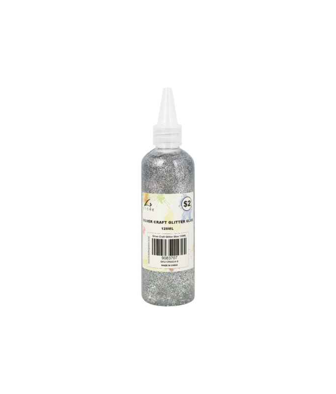 Silver Craft Glitter Glue 120ml LookSharpStore