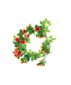 Red & Yellow Camelia Garland 132cm