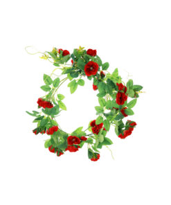 Red Camelia Garland 132cm