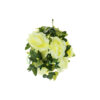 White Big Rose Garland 210cm