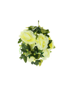 White Big Rose Garland 210cm