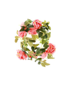 Peach Big Rose Garland 210cm
