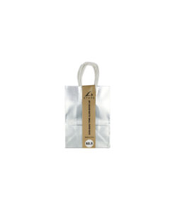 Alternative view of Silver Matte Small Paper Bags 21cm 4pk