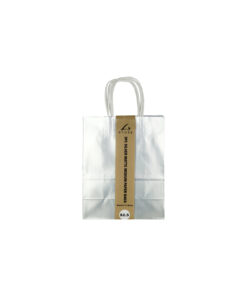Alternative view of Silver Matte Medium Paper Bags 27cm 3pk