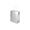 Silver Matte Medium Paper Bags 27cm 3pk