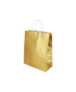 Gold Matte Large Paper Bags 32cm 2pk